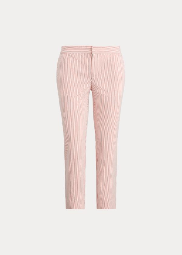 Women's Ralph Lauren Seersucker Straight Pants | 094587LCN